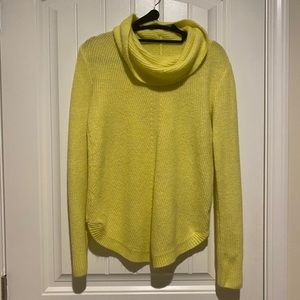 NEON YELLOW COWL NECK SWEATER!